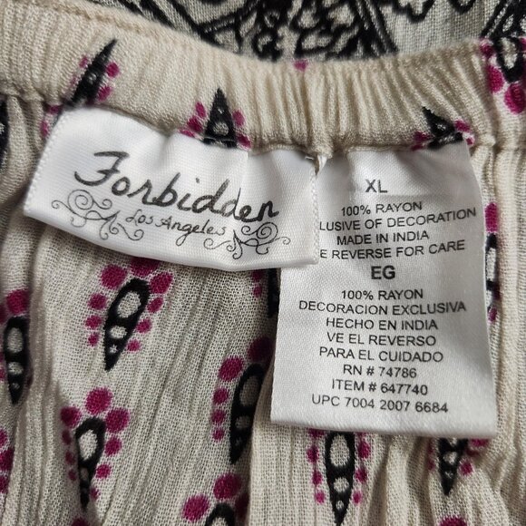 Forbidden Los Angeles Size XL - 3X Boho Gypsy Skirt Tiered Maxi Hippie Festival - Picture 9 of 10